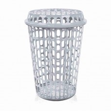 4808 - CESTO TELADO C/TAMPA BRANCO 60LT