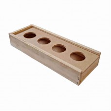 8636 - COMEDOURO PASSAROS MADEIRA 4 FUROS