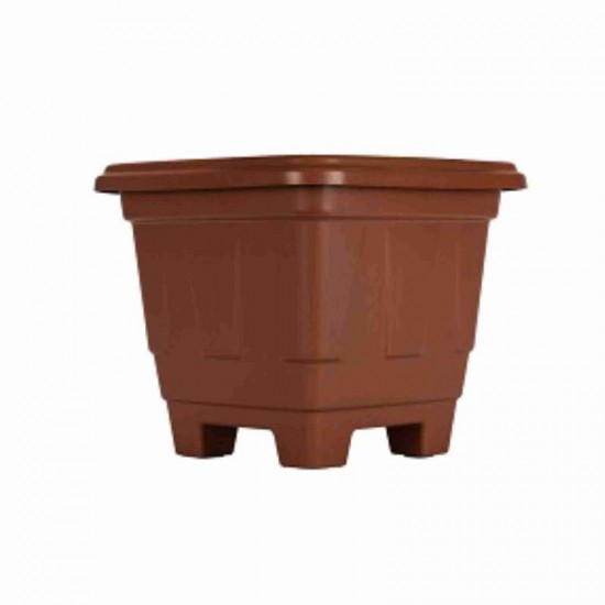 VASO PLAST QUAD TERRACOTA N1
