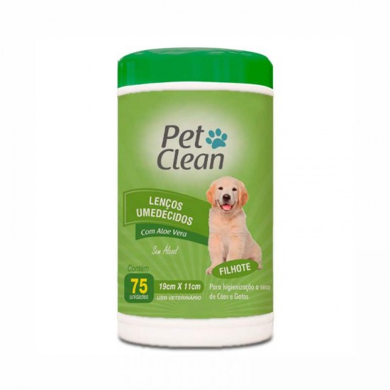 LENCO UMEDECIDO FILHOTES C/75 PET CLEAN