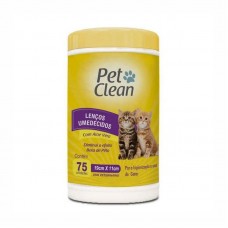 10502 - LENCO UMIDECIDO GATOS C/75 PET CLEAN