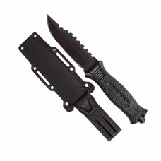 10535 - FACA ESPORTIVA CB PRETO C/BAINHA 24CM