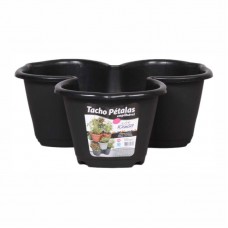 11002 - VASO PLAST EMPILHAVEL 1LT PRETO