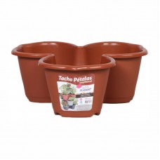 11003 - VASO PLAST EMPILHAVEL 1LT TERRACOTA