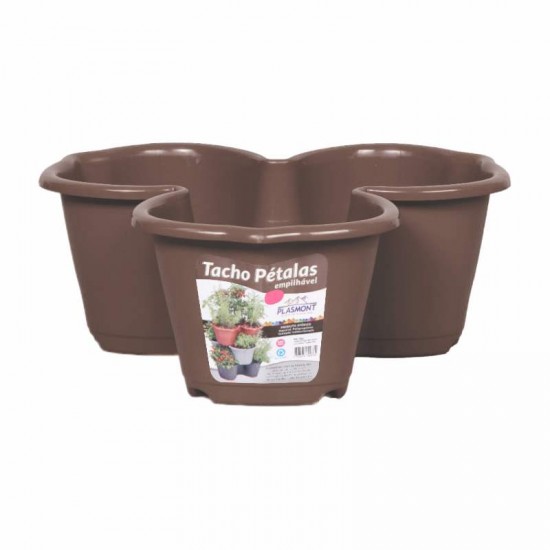 VASO PLAST EMPILHAVEL 11,5LT CAFE