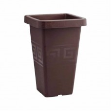 10633 - VASO PLAST QUAD GREGO CAFE 13LT 