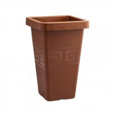 11077 - VASO PLAST QUAD GREGO TERRACOTA 29,5LT 