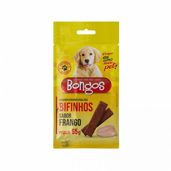 BIFINHO BARRA CAO BONGOS FRANGO 65G 