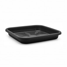 12184 - PRATO VASO PLAST QUAD PRETO M N2