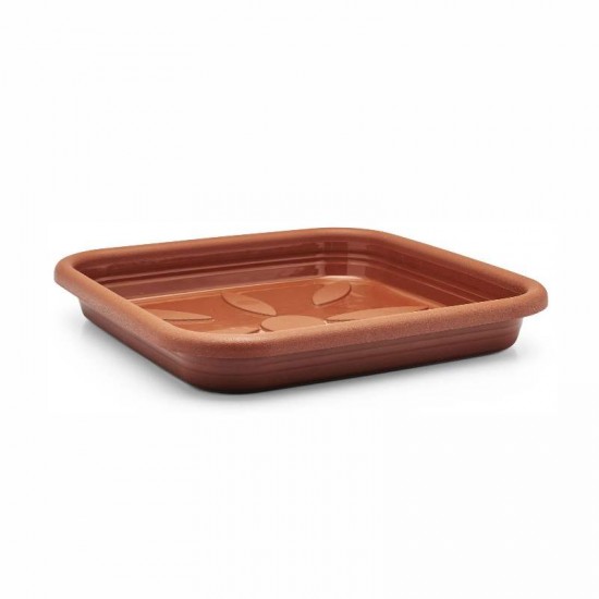 PRATO VASO PLAST QUAD TERRA COTA M N2