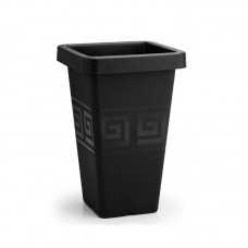 12205 - VASO PLAST QUAD GREGO PRETO 13LT 
