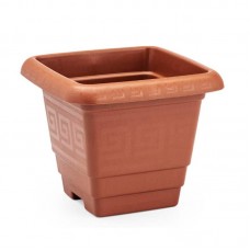12189 - VASO PLAST QUAD TERRACOTA P 2,1LT