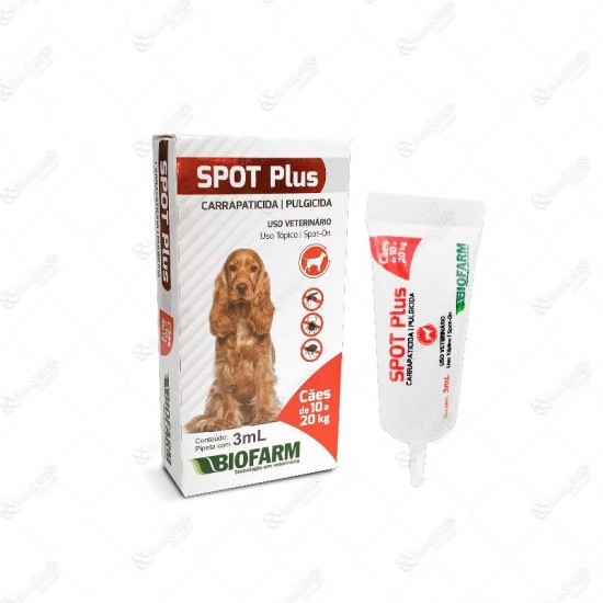 SPOT PLUS CARRAPAT 3ML CAES 10KG A 20KG