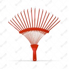 13760 - VASSOURA GRAMA ACO 22 DENTES LARANJA S/C