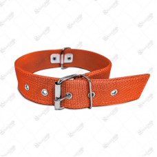 13802 - COLEIRA NYLON DUPLA MEDIDA 4X60 LARANJA