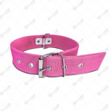 13803 - COLEIRA NYLON DUPLA MEDIDA 4X60 ROSA