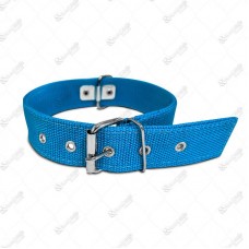 9782 - COLEIRA NYLON DUPLA 40MMX60CM AZUL