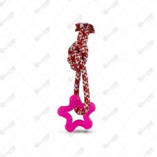 13884 - BRINQUEDO CORDA C/MORDEDOR ESTRELA 20CM