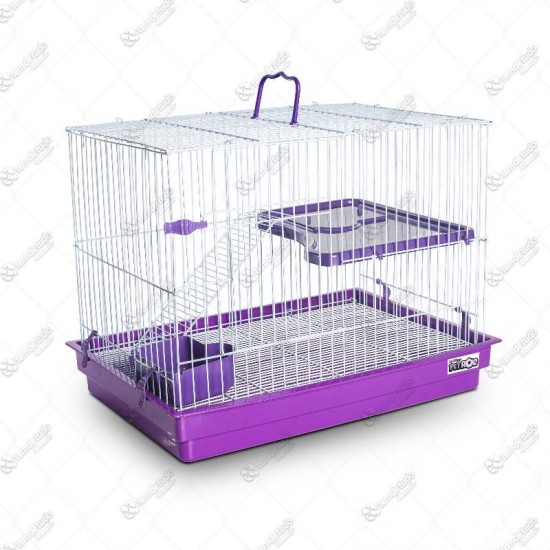 GAIOLA COELHO/PORQUINHO C/ANDAR LILAS