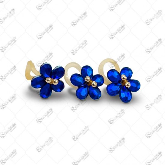 CHATON PET FLOR AZUL ESCURO 12MM C/50