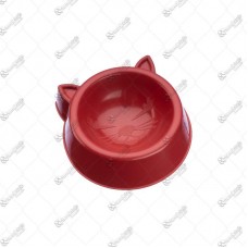 14785 - COMEDOURO GATO LUXO 100ML VERMELHO