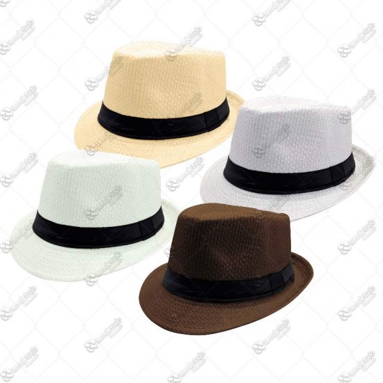 CHAPEU FIBRA 58CM CORES SORTIDAS