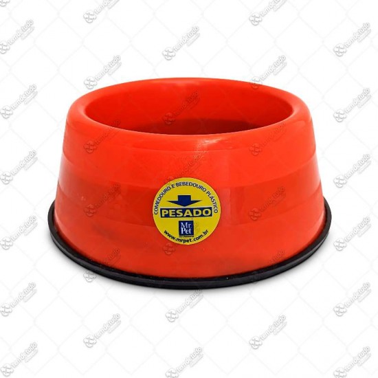 COMEDOURO PESADO 300ML FILHOTE VERMELHO