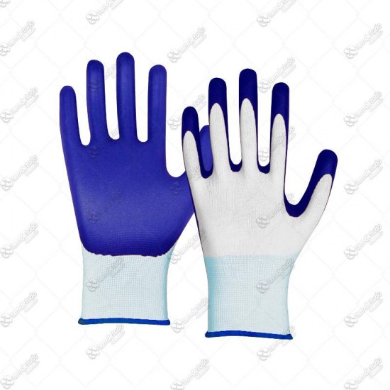 LUVA JARDIM BUTIRONITRILO TAM 9 AZUL