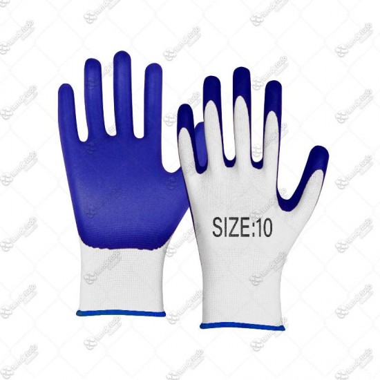 LUVA JARDIM BUTIRONITRILO TAM 10 AZUL