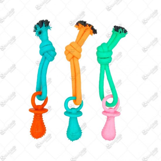 BRINQUEDO CORDA C/MORDEDOR CHUPETA 