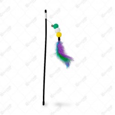 16263 - BRINQUEDO GATO VARA C/3 BOLAS E PENAS