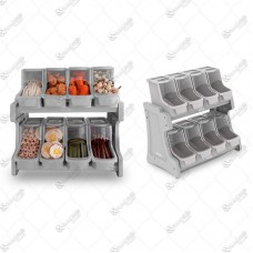 10395 - MOVEL DISPLAY BALCAO 3,8LT C/8 CINZA