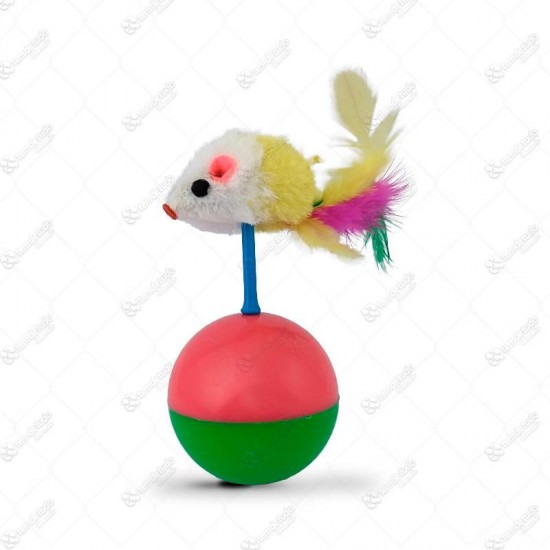 BRINQUEDO GATO JOAO BOBO RATINHO C/PENA 