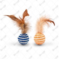 16421 - BRINQUEDO GATO BOLINHA SISAL COLOR 