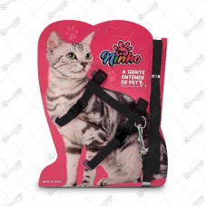 16442 - PEITORAL C/GUIA CAT PRETO