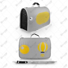 16527 - BOLSA PET TRANSPORTE PERSONALIZADA CINZA