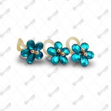 16538 - CHATON PET FLOR AZUL CLARO 18MM C/40