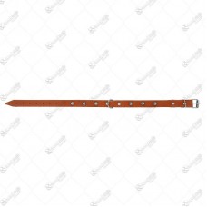 9284 - COLEIRA COURO COM CRAVO N9 BEGE