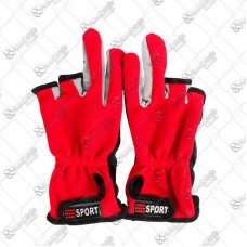 17701 - LUVA PESCA ANTIDERRAPANTE VERMELHA 