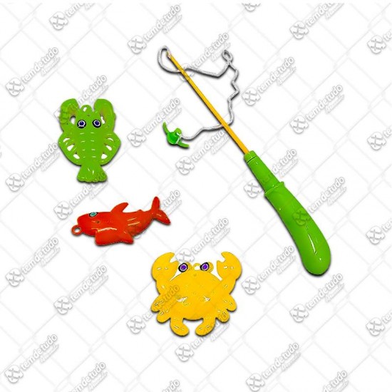 KIT BRINQUEDO MINI PESCA PEIXE C/3