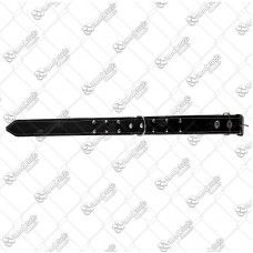 18153 - COLEIRA COURO C/ CRAVO DUPLO N8 PRETO