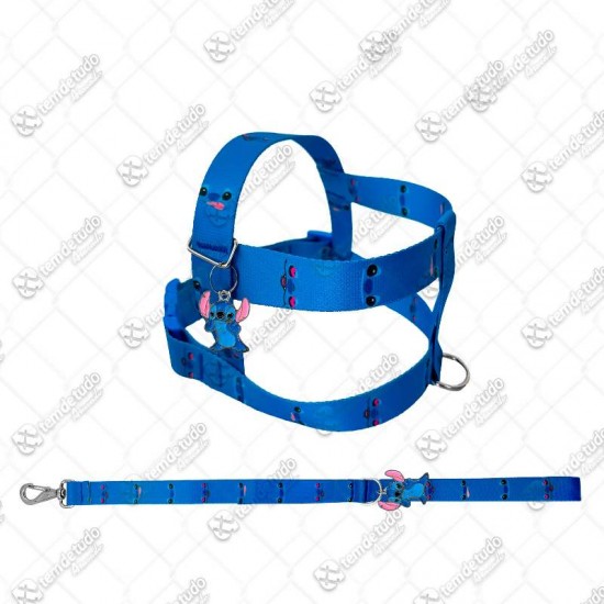 PEITORAL C/GUIA SEDA STITCH N01