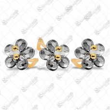 18275 - CHATON PET FLOR PRATA 12MM C/50