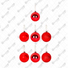 14450 - BOLA LISA VERMELHA C/7 3CM 