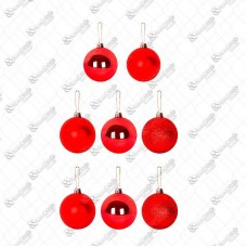 14451 - BOLA LISA VERMELHA C/8 2,5CM