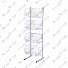 18320 - CESTO EMPILHAVEL SIMPLES PEQUENO BRANCO