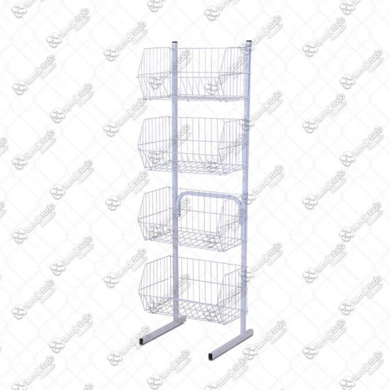 CESTO EMPILHAVEL SIMPLES PEQUENO BRANCO