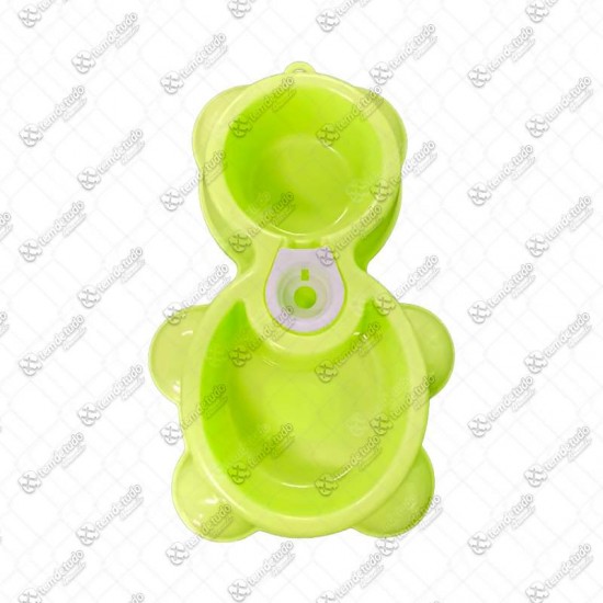 COMEDOURO DUPLO URSINHO VERDE
