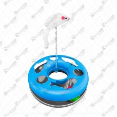 19011 - BRINQUEDO GATO TORRE GIRA BOLINHA AZUL