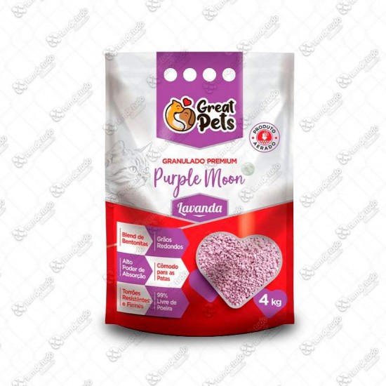 AREIA P/GATO BENTONITA PREM LAVANDA 4KG